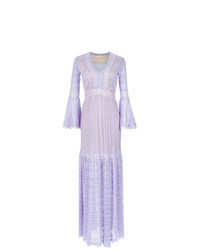 Light Violet Knit Evening Dress