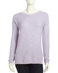 Vince Crew Long Sleeve Knit Sweater Lilac