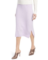 Light Violet Knit Pencil Skirt