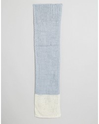 Asos Chunky Knit Scarf With Block End In Pastel