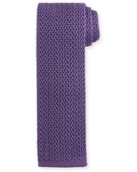 Light Violet Knit Silk Tie