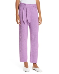 Light Violet Knit Wool Tapered Pants