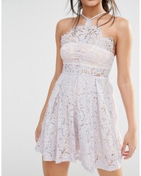 Missguided Strappy Lace Skater Dress