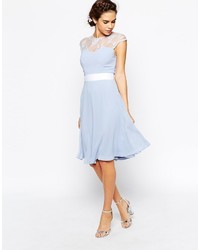 Elise Ryan Midi Prom Dress With Sweetheart Lace Top