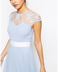 Elise Ryan Midi Prom Dress With Sweetheart Lace Top