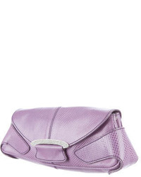 Tod's Embossed Leather Clutch