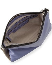 Halston Heritage Two Tone Leather Crossbody Bag Lavender Multi