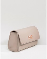 Ted Baker Leather Simple Cross Body Bag In Pale Purple