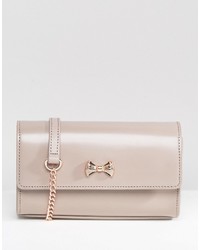 Ted Baker Leather Simple Cross Body Bag In Pale Purple