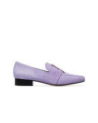 Light Violet Leather Loafers