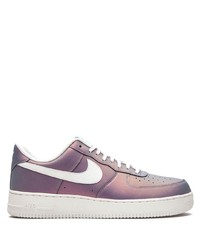 Light Violet Leather Low Top Sneakers