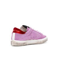 Golden Goose Deluxe Brand Pink May Glitter Leather Sneakers
