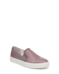 Light Violet Leather Slip-on Sneakers