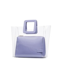 Staud Purple Shirley Leather Tote Bag