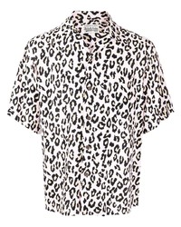 Light Violet Leopard Short Sleeve Shirt
