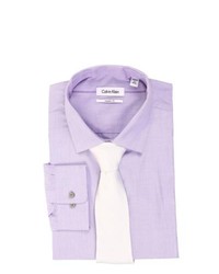 Calvin Klein Ls Regular Fit Shirt Long Sleeve Button Up Violet
