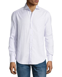 Brunello Cucinelli Linen Cotton Sport Shirt Lilac