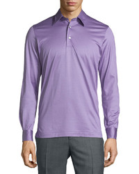 Brioni Long Sleeve Button Placket Shirt Light Purple