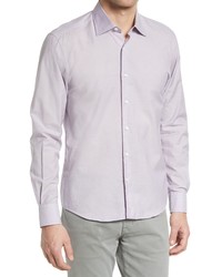 Scott Barber Luxury Cotton Silk Solid Shirt In Lilac At Nordstrom
