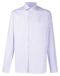 Canali Patterned Long Sleeve Shirt