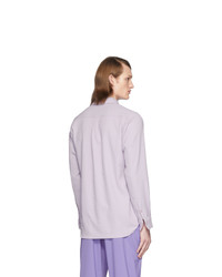 Tibi Purple Chalky Drape Shirt