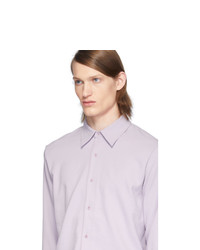 Tibi Purple Chalky Drape Shirt
