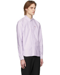 MAISON KITSUNÉ Purple Classic Fox Patch Shirt