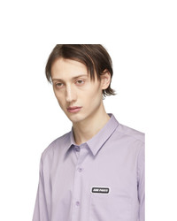 AMI Alexandre Mattiussi Purple Paris Patch Shirt