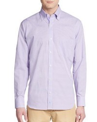 Tailorbyrd Regular Fit Micro Gingham Check Cotton Sportshirt