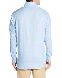 Tailorbyrd Regular Fit Tonal Glen Plaid Two Ply Cotton Sportshirt