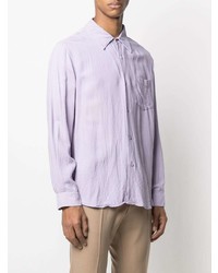 Ami Paris Wrinkled Effect Long Sleeved Shirt