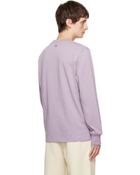 AMI Alexandre Mattiussi Purple Ami De Cur Long Sleeve T Shirt