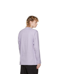 Y-3 Purple Classic Chest Logo Long Sleeve T Shirt