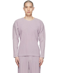 Homme Plissé Issey Miyake Purple Polyester Long Sleeve T Shirt