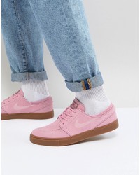 monstruo Acera periódico Nike SB Stefan Janoski Trainers With Gum Sole In Pink 333824 604, $73 |  Asos | Lookastic