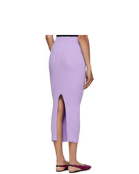 MM6 MAISON MARGIELA Purple Tight Knit Skirt