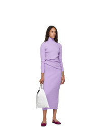 MM6 MAISON MARGIELA Purple Tight Knit Skirt