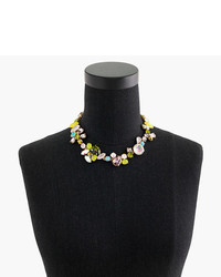 J.Crew Colorful Crystal Foliage Necklace