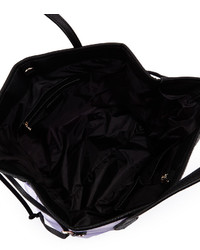 Neiman Marcus Montana Nylon Drawstring Tote Bag Lilac
