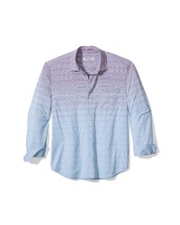 Tommy Bahama Siesta Key Ombre Stretch Button Up Shirt In Dark Purple At Nordstrom