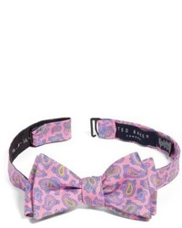 Light Violet Paisley Silk Bow-tie