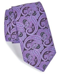 Light Violet Paisley Silk Tie