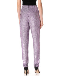 Monique Lhuillier High Waisted Cropped Pants