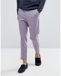 Asos Tapered Smart Pants In Lilac