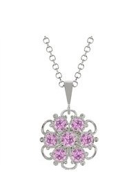 Lucia Costin Sterling Silver Lilac Swarovski Crystal Pendant Delicate Garnished