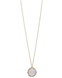 Armenta Old World Chalcedony Diamond Round Pendant Necklace