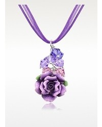 Dolci Gioie Purple Rose Pendant Wlace
