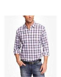 Express Fitted Plaid Shirt