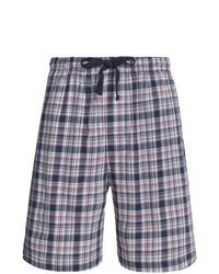 Specially made Cotton Lounge Shorts Blue Plaid