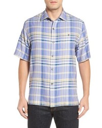 Tommy Bahama Manoa Original Fit Madras Plaid Silk Camp Shirt